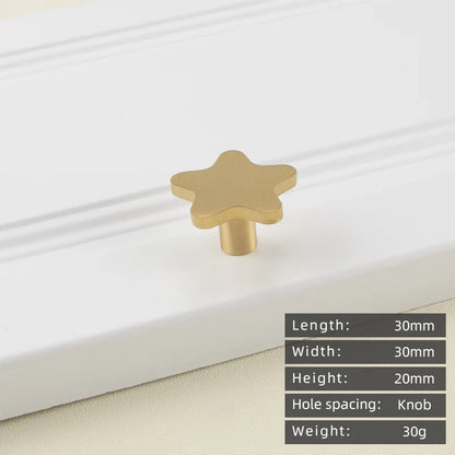 Minimalist solid brass cabinet pulls & handles