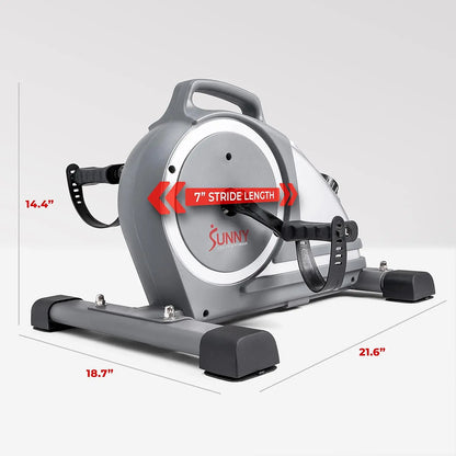 Health & Fitness Magnetic Under Desk Mini Exercise Cycle Bike, Dual Function Pedal Exerciser with Digital Monitor and Carr