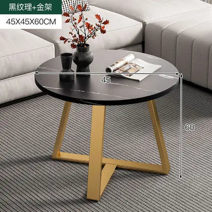Simplicity Black Coffee Tables Round Nordic Advanced Sense Luxury Coffee Tables Marble Effect Unique Couchtisch Home Furniture