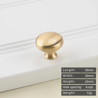 Minimalist solid brass cabinet pulls & handles