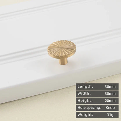 Minimalist solid brass cabinet pulls & handles