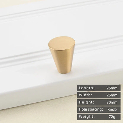 Minimalist solid brass cabinet pulls & handles