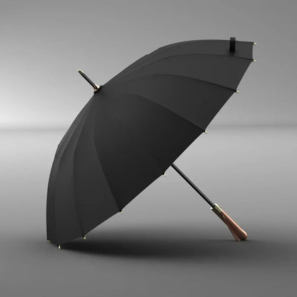 Luxury 16K Long Umbrella Men Windproof Wooden Automatic Umbrella Rain Women Strong Big Olycat Umbrella Sun Golf Parasol Outdoor
