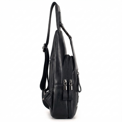 Men’s Leather Sling Bag – Secure Anti-Theft