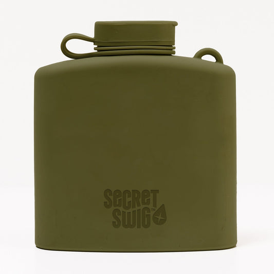 Signature Silicone Hip Flask 8Floz - Olive