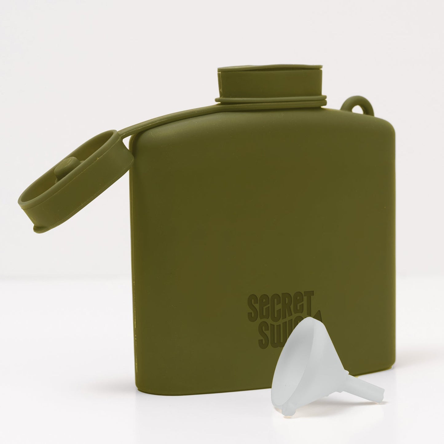 Signature Silicone Hip Flask 8Floz - Olive