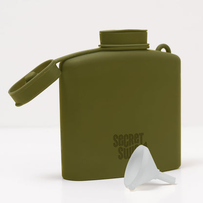 Signature Silicone Hip Flask 8Floz - Olive