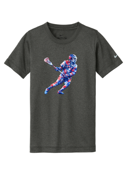 Lacrosse Graffiti Boy Youth Nike T-Shirt - SUNKDX8787SILGRAF