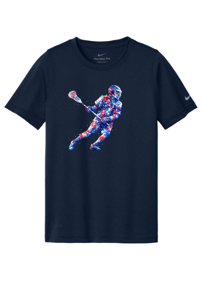 Lacrosse Graffiti Boy Youth Nike T-Shirt - SUNKDX8787SILGRAF