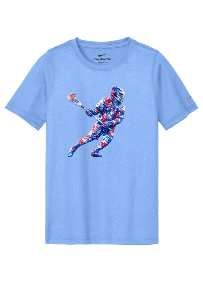 Lacrosse Graffiti Boy Youth Nike T-Shirt - SUNKDX8787SILGRAF