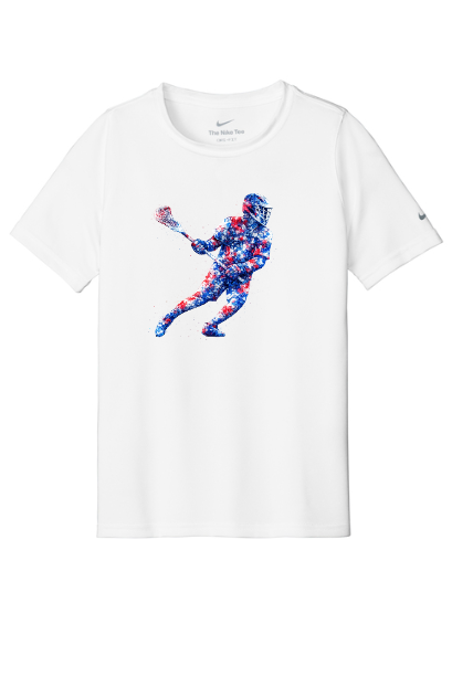 Lacrosse Graffiti Boy Youth Nike T-Shirt - SUNKDX8787SILGRAF