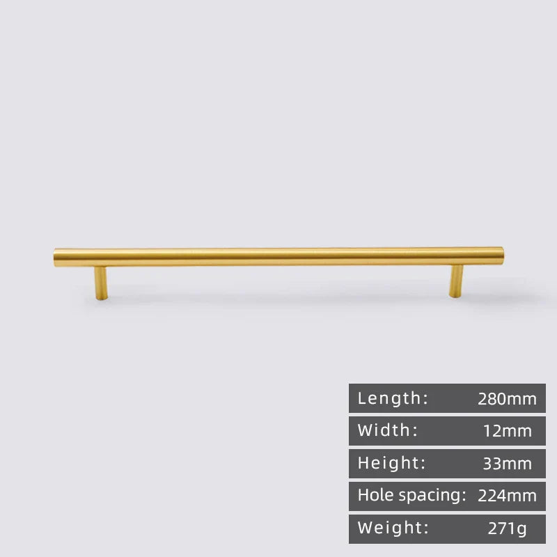 Minimalist solid brass cabinet pulls & handles