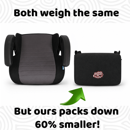 BubbleBum Teleport Backless Booster Car Seat, Kids Booster Seat for Car 40-100 lbs, Telescopic Portable Carseat, Ideal for Everyday Use and Foldable for Travel, - Black✔️