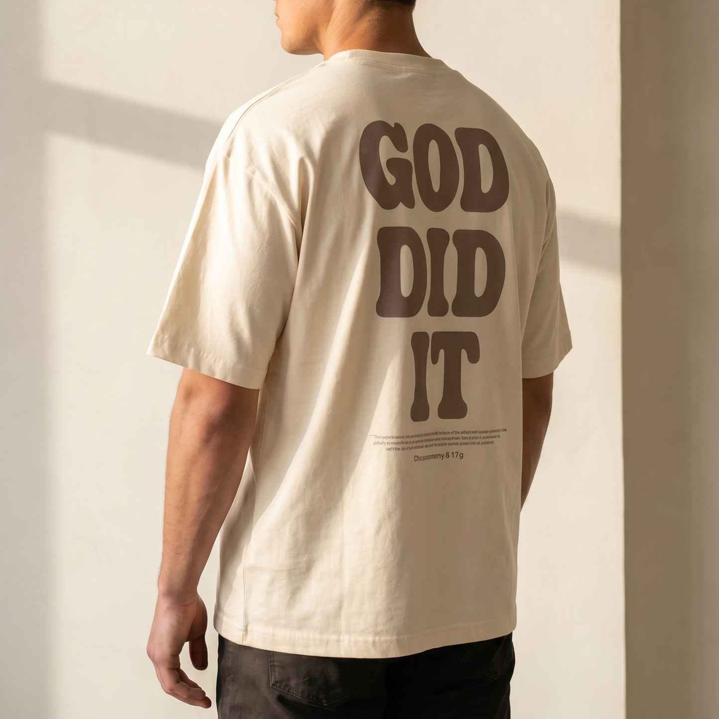 God Did It - Oversized Tee: 100% ring-spun cotton