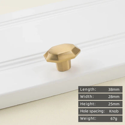 Minimalist solid brass cabinet pulls & handles