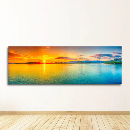 Nature Seascape Posters and Prints Modern Sea Wave Beach Sunset Canvas Painting Wall Art Pictures for Room Decoration