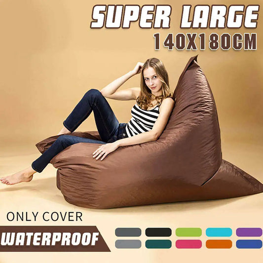 Giant Waterproof Bean Bag Floor Cushion, Polyester Pillow, Garden, Indoor and Outdoor, 140x180cm, XXXL, No Filler