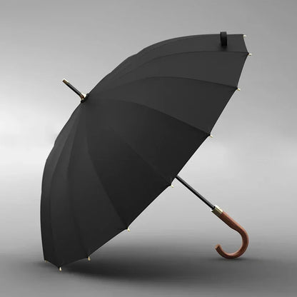 Luxury 16K Long Umbrella Men Windproof Wooden Automatic Umbrella Rain Women Strong Big Olycat Umbrella Sun Golf Parasol Outdoor