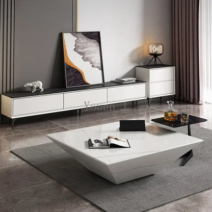 Corner Marble Elegant Coffee Tables Nordic Dining Luxury Coffee Tables Hotel Floor Stolik Kawowy Living Room Furniture YQ50CT