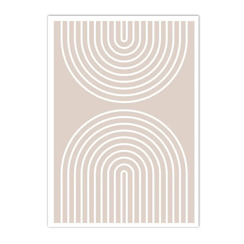 Pink Rainbow Geometric Line Abstract Boho Room Decor Modern Wall Art Canvas Painting Nordic Posters And Prints Living Room Decor