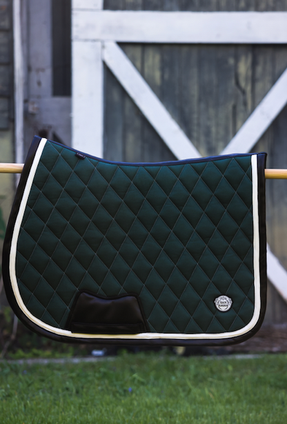 Jump Saddle Pad | Green- Black & White