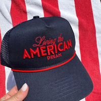 Living the American Dream - Red Vintage Trucker Hat