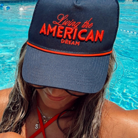 Living the American Dream - Red Vintage Trucker Hat