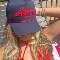 Living the American Dream - Red Vintage Trucker Hat