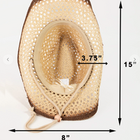 Western Straw Weave Rope String Cowboy Hat