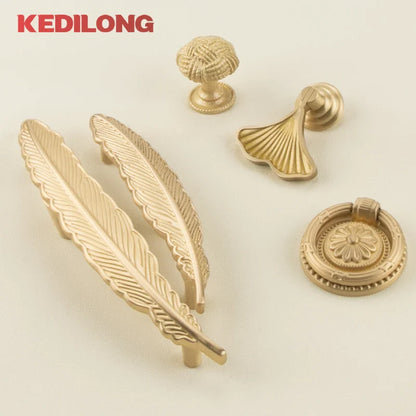 Minimalist solid brass cabinet pulls & handles