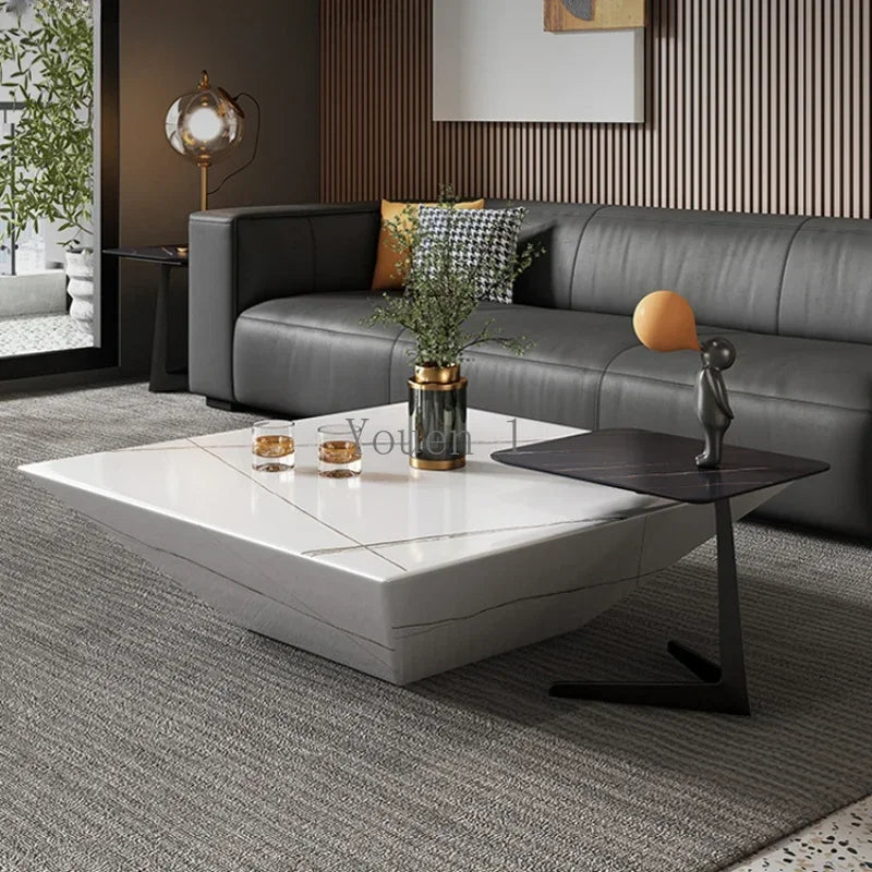 Corner Marble Elegant Coffee Tables Nordic Dining Luxury Coffee Tables Hotel Floor Stolik Kawowy Living Room Furniture YQ50CT