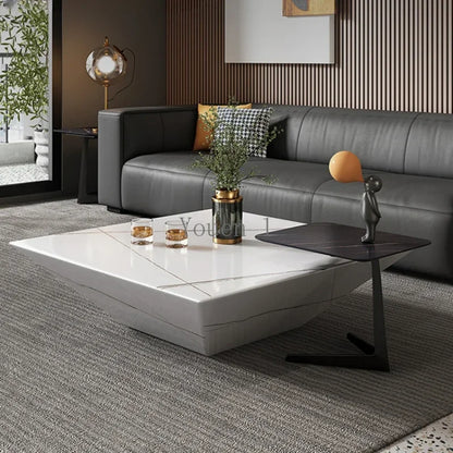 Corner Marble Elegant Coffee Tables Nordic Dining Luxury Coffee Tables Hotel Floor Stolik Kawowy Living Room Furniture YQ50CT