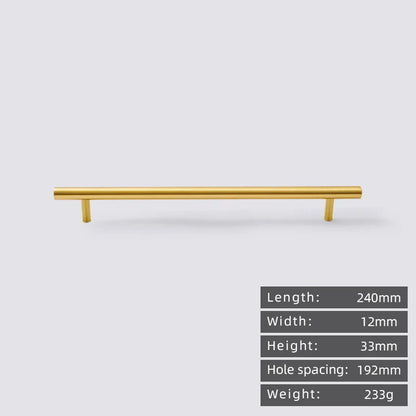 Minimalist solid brass cabinet pulls & handles