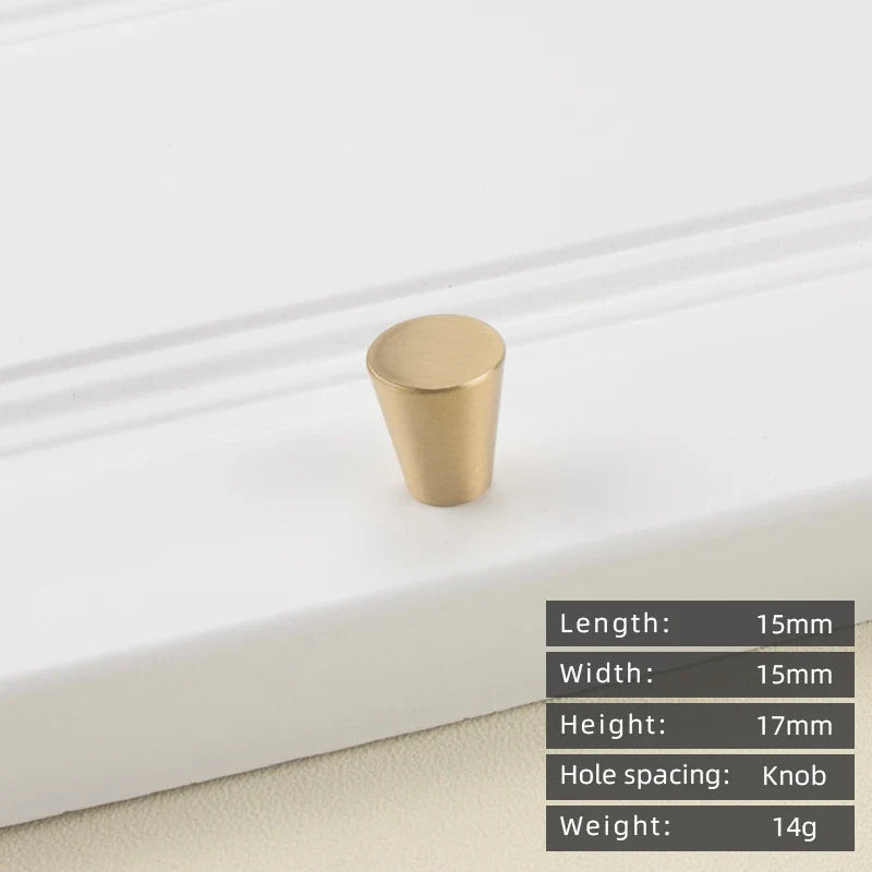 Minimalist solid brass cabinet pulls & handles