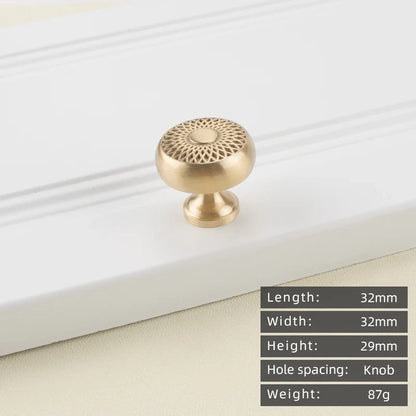 Minimalist solid brass cabinet pulls & handles