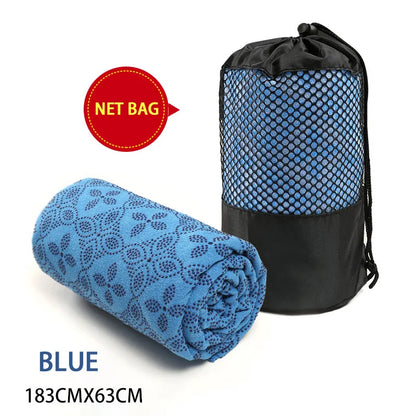 Non Slip Hot Yoga Towel Pilates Mat Yoga Blanket Sweat Absorbent Portable Fitness Meditation Mat Sports Workout Travel Blanket