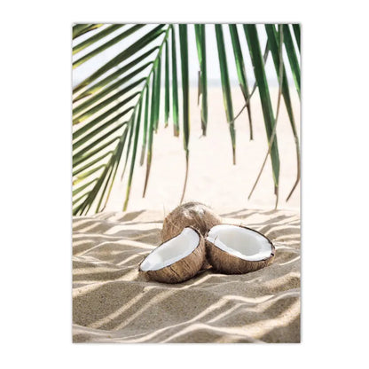 Modern Scenery Landscape Poster Coconut Reed Shell Beach Art Canvas Painting Palm Leaves Print Nordic Wall Pictures Home Decor