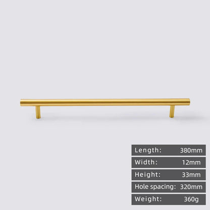 Minimalist solid brass cabinet pulls & handles