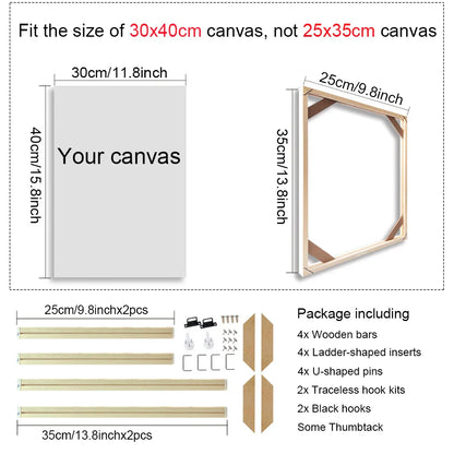 30x40 40x50 60x90cm Canvas Frame Wooden Frames Wooden Photo Oil Painting Canvas Diamond Painting Frames Canvas Wood Wall Frame