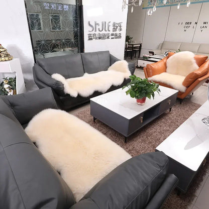 Real Sheepskin Rug Luxury Australian Soft Small Sheepskin Wool Carpet Mat Sofa Cushion Real Fur Blanket Floor Lambskin Carpet