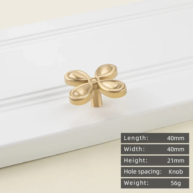 Minimalist solid brass cabinet pulls & handles