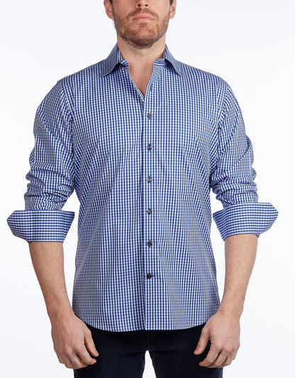 Signature Shirt //  - Contemporary Fit - contrast  trimming - final sale - Size Small