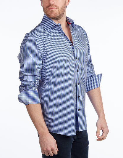 Signature Shirt //  - Contemporary Fit - contrast  trimming - final sale - Size Small