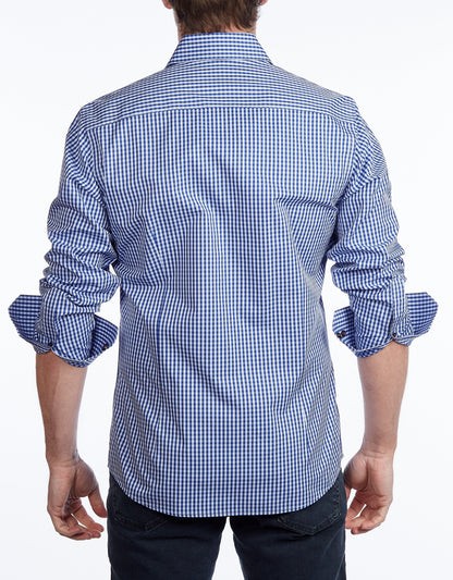 Signature Shirt //  - Contemporary Fit - contrast  trimming - final sale - Size Small