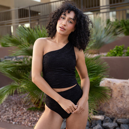 Single Shoulder Tankini Top
