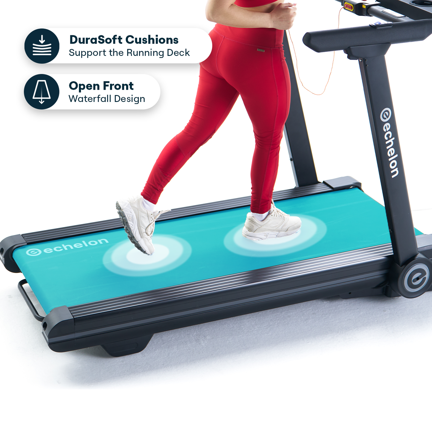 Echelon Stride-6 S™ 2026 Auto-Fold Smart Treadmill w. 10″ HD Touchscreen
