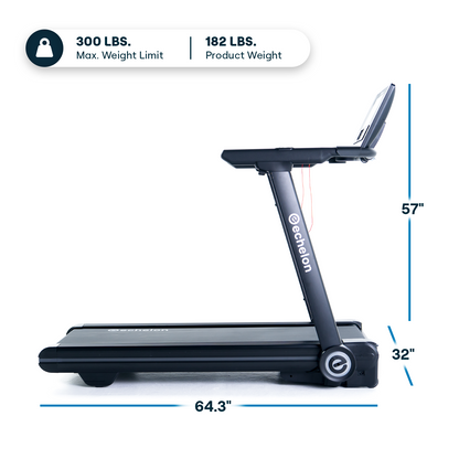 Echelon Stride-6 S™ 2026 Auto-Fold Smart Treadmill w. 10″ HD Touchscreen