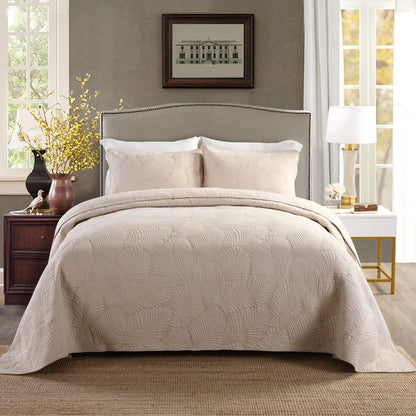 Export Simple European Embroider Double Pure Color Quiltedtextiles