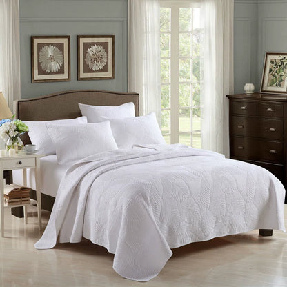 Export Simple European Embroider Double Pure Color Quiltedtextiles