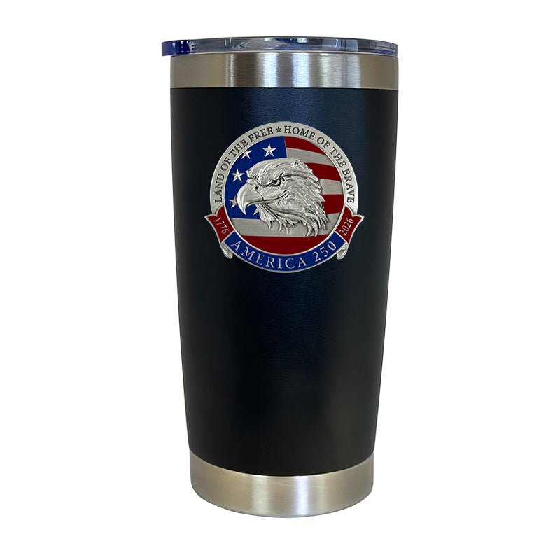 America's 250th Anniversary Eagle Head with Flag Chrome Thermal Drink